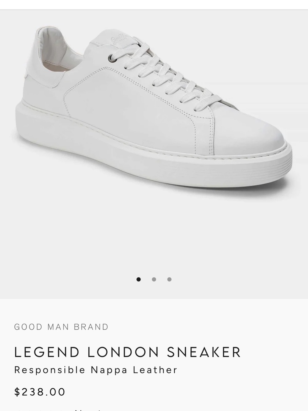 Good Man Brand Legend London Sneaker - White